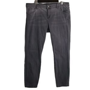 KUT From The Kloth Jeans Sz 16 Womens Connie Ankle Skinny Gray Stretch Soft‎